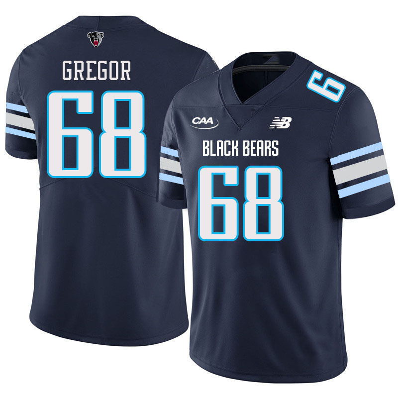 Men #68 Max Gregor Maine Black Bears College Football Jerseys Stitched Sale-Navy